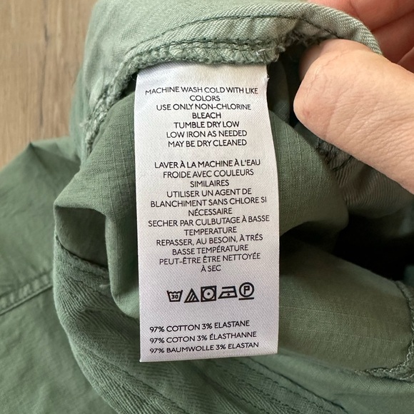 Pilcro x Anthropologie Slouchy Fit Surplus Cargo Pants in Green Size 25 NWT - Picture 8 of 9